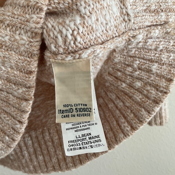 L.L. Bean Women's Cotton Ragg Sweater Funnelneck Pullover Fair Isle - Picture 5 of 7